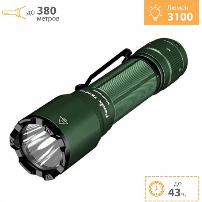 Фонарь тактический FENIX TK16 V2.0 зеленый TK16V20gr
