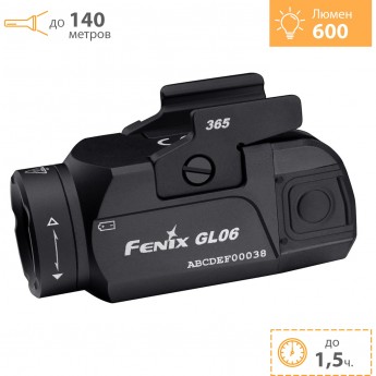 Пистолетный фонарь FENIX GL06-365 Sig-Sauer P365 Пистолетный фонарь FENIX GL06-365 Sig-Sauer P365